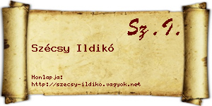 Szécsy Ildikó névjegykártya